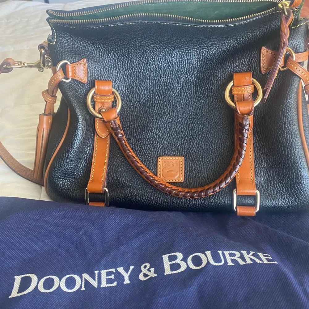 Dooney & Bourke Florentine Satchel Black and Brown - Picture 8 of 8